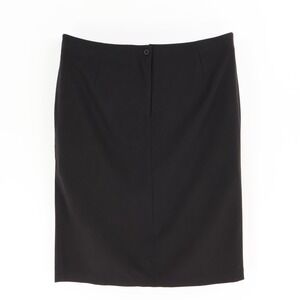 Passports Pencil Skirt Womens 12‎ Black Polyester Blend Zip Closure Knee Length